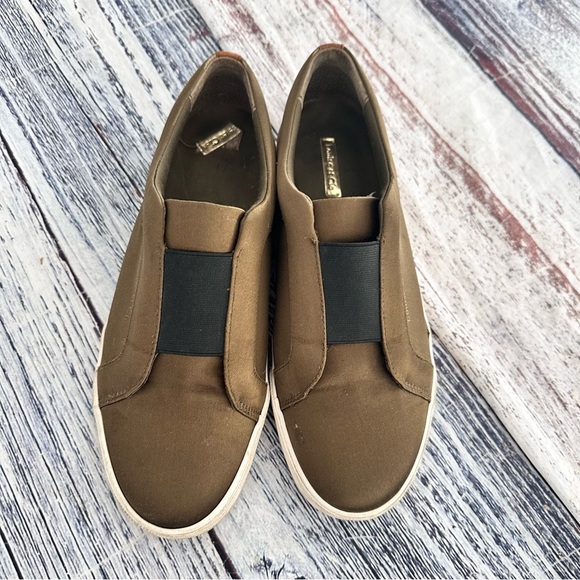 Louise Et Cie Green Satin Slip On Sneakers - Picture 2 of 7